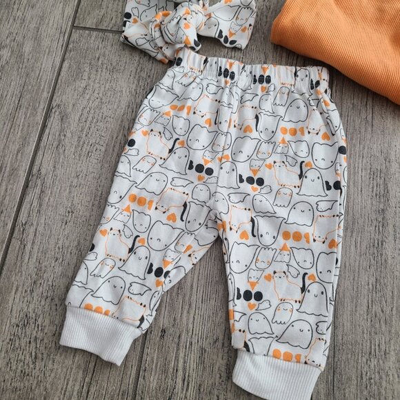 Chick Pea Baby Halloween Outfit 0-3M – 3 Piece Set - Picture 4 of 6